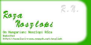 roza noszlopi business card